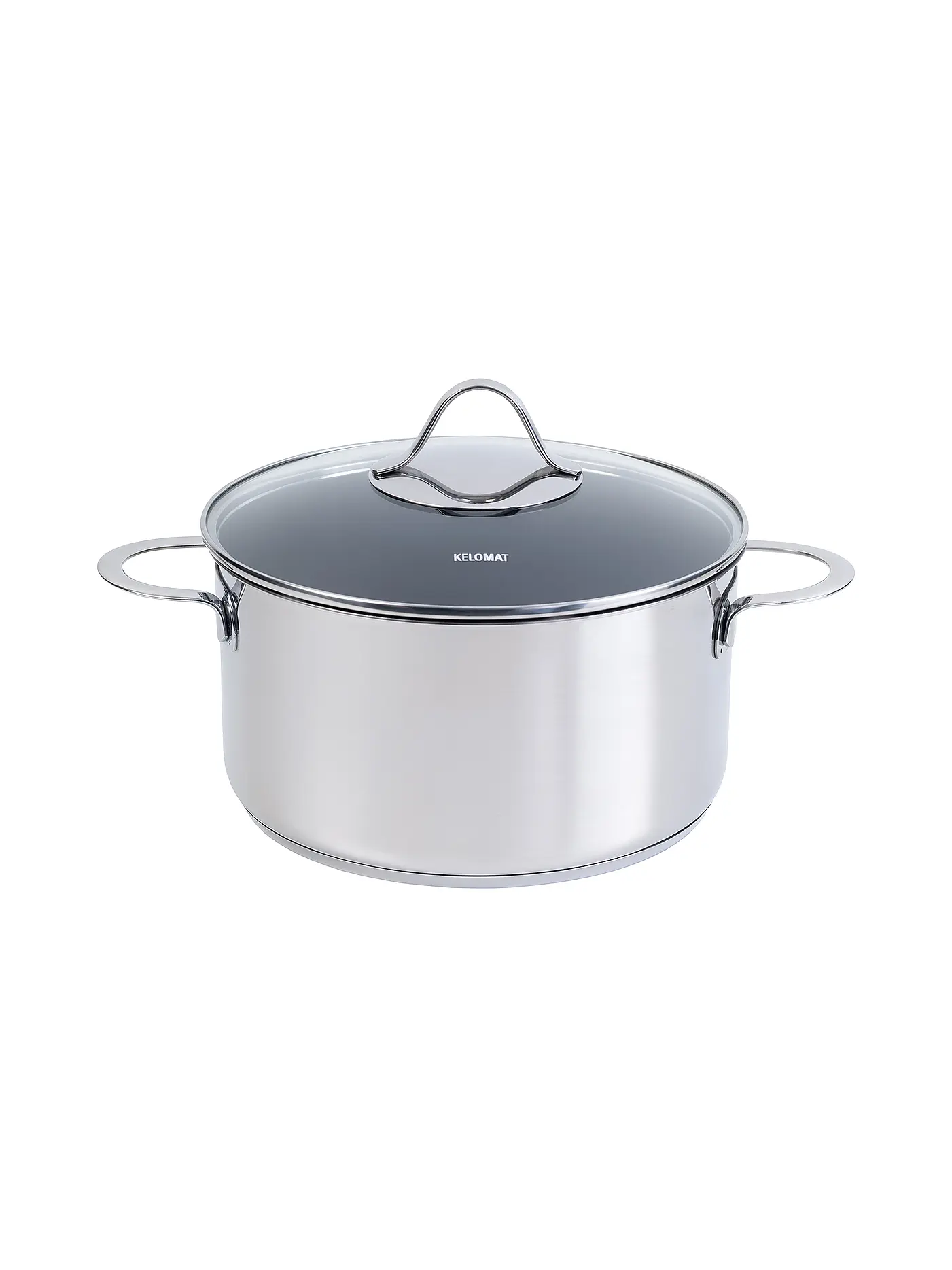 KELOMAT | Fleischtopf 24cm / 5,7l Perfekt Edelstahl Antihaft | 